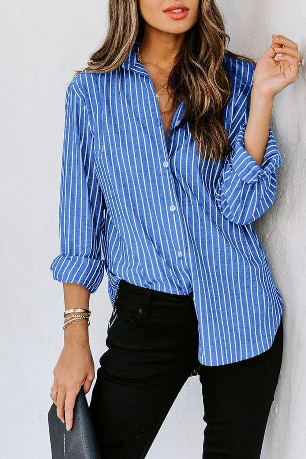 Striped Button-Down Shirt