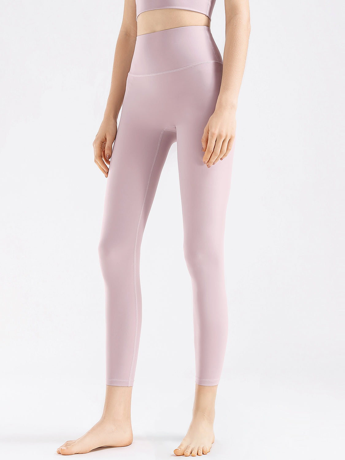 High Waist Active Pants Blush Pink