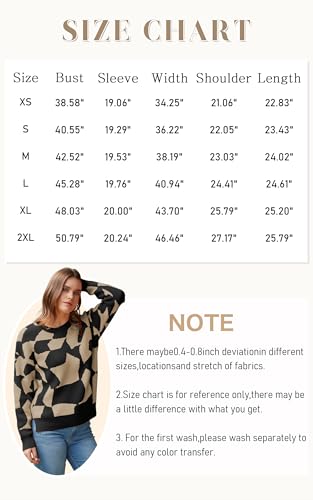 Orange and White Checkered Sweater - CCTOO Womens Checkered Oversized Sweater Crewneck Long Sleeve Fall 2024 Knit Pullover with Side Slits