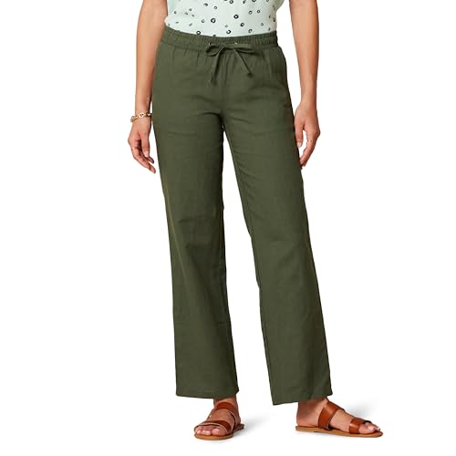 Rfm Jeans - Amazon Essentials Womens Linen Blend Drawstring Relaxed Fit Wide Leg Pant Available in Plus Size Dark Olive