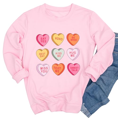 Heart Shirt - Ykomow Valentines Day Shirts Women Plaid Love Heart Valentines Day Sweatshirts Raglan Tops Pink