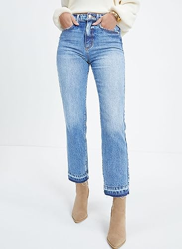 Rfm Jeans - Astylish Womens High Waisted Straight Leg Ankle Jeans Casual Stretch Denim Pants