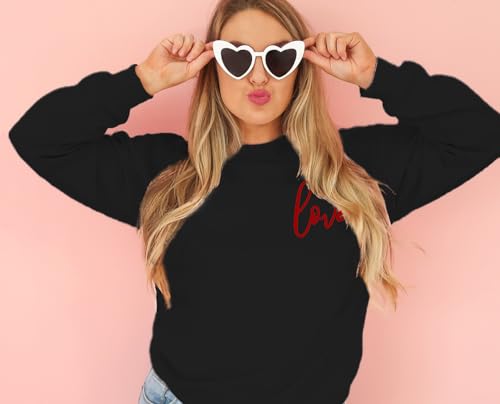 Heart Shirt - AIIWEIS Valentines Day Sweatshirt Women Love Heart Grahic Long Sleeve Shirt Casual Valentines Gifts Pullover Tops