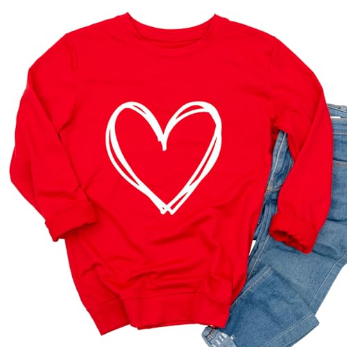 Heart Shirt - Ykomow Valentines Day Shirts Women Plaid Love Heart Valentines Day Sweatshirts Raglan Tops 1-red Small