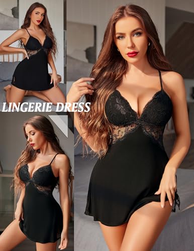 Avidlove Women Lingerie Lace Chemise Sleepwear Babydoll Teddy Lingerie