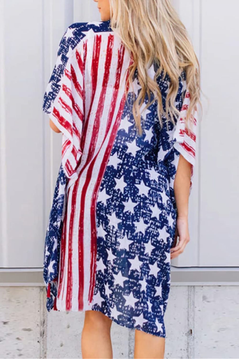 American Flag Kimono Cover Up