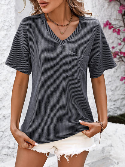 Relaxed V-Neck Pocket Tee