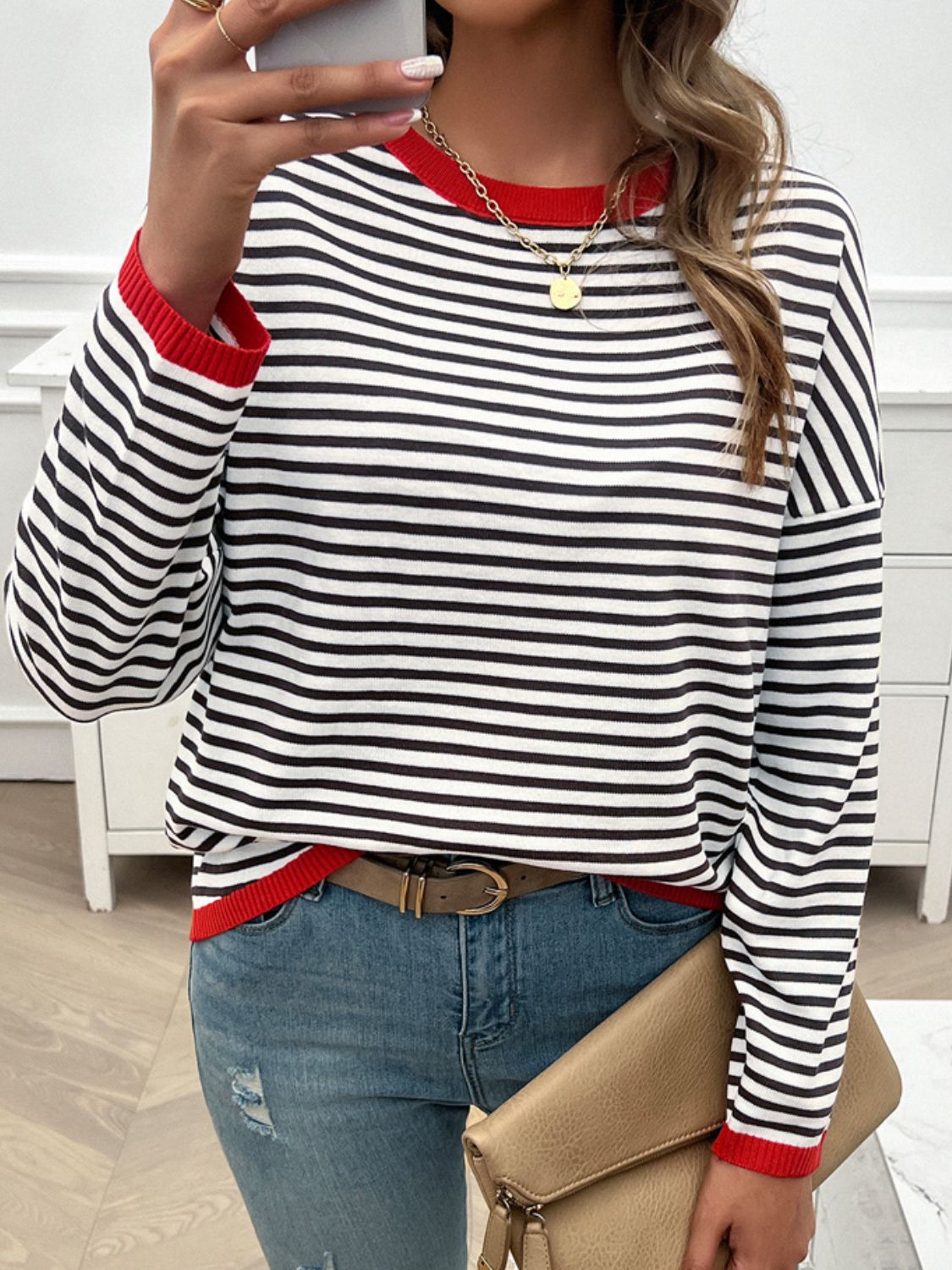 Women's Oversized Striped Sweater