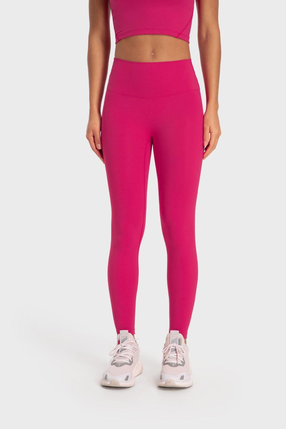 Basic Full Length Active Leggings Hot Pink