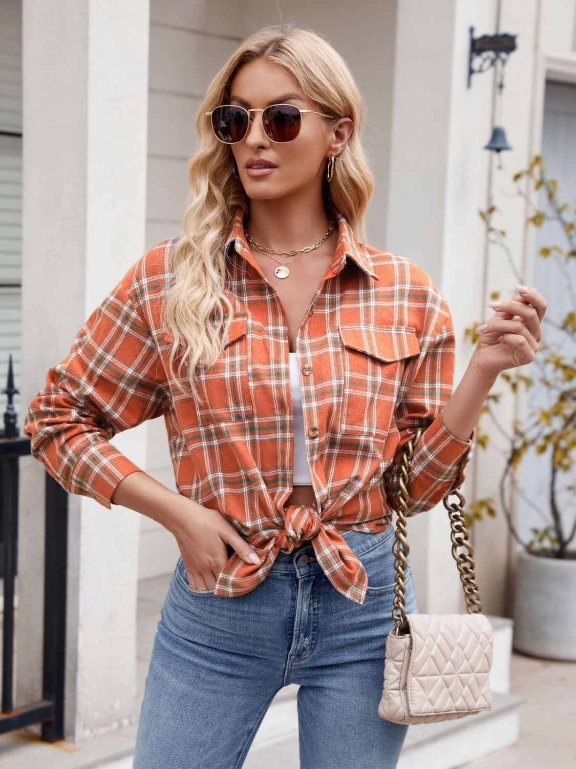 Classic Plaid Button-Down Shirt