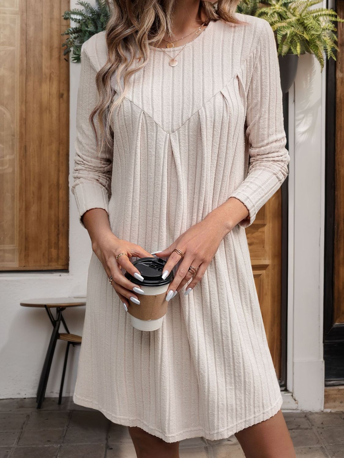 Cozy Long Sleeve Mini Dress