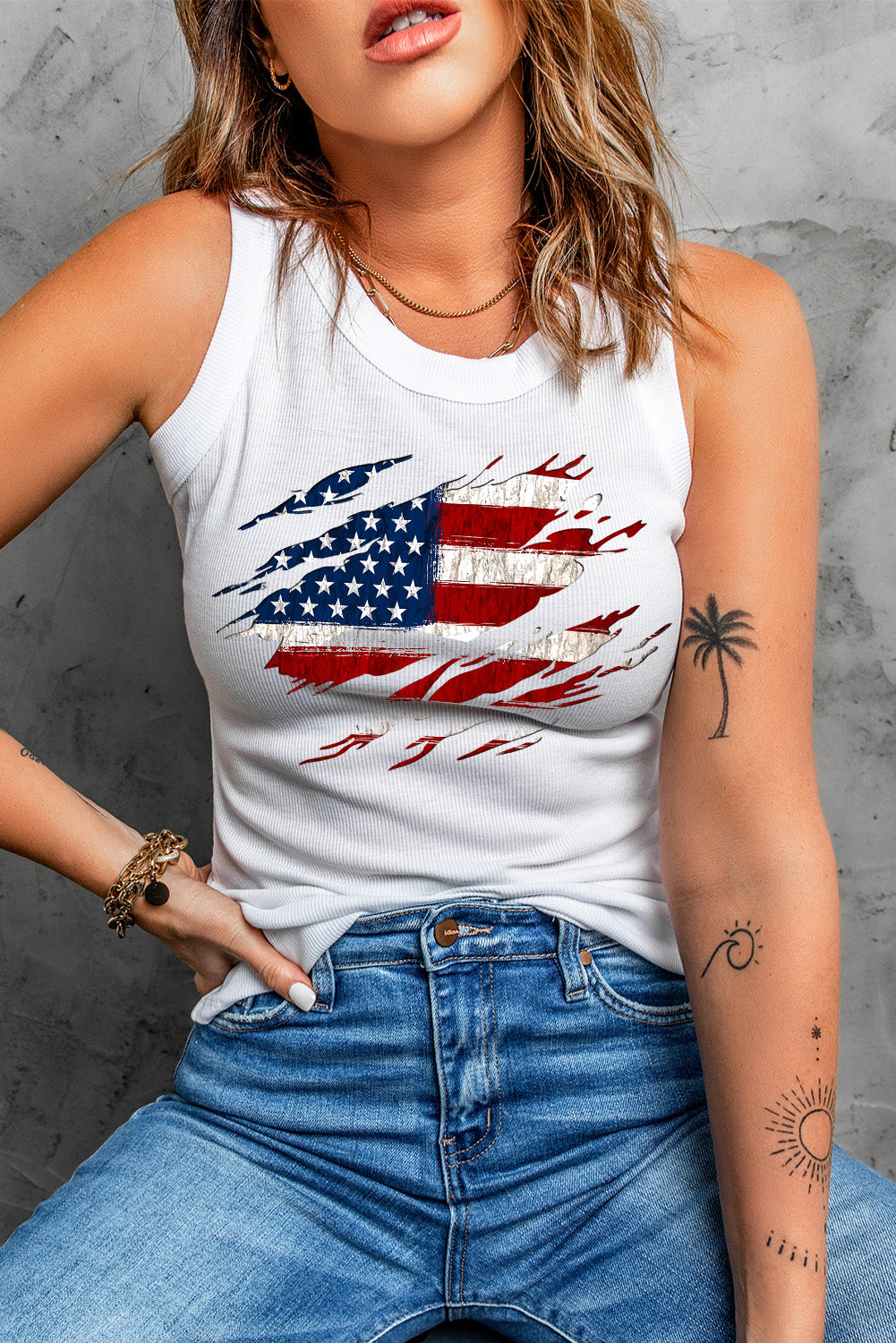 American Flag Tank Top