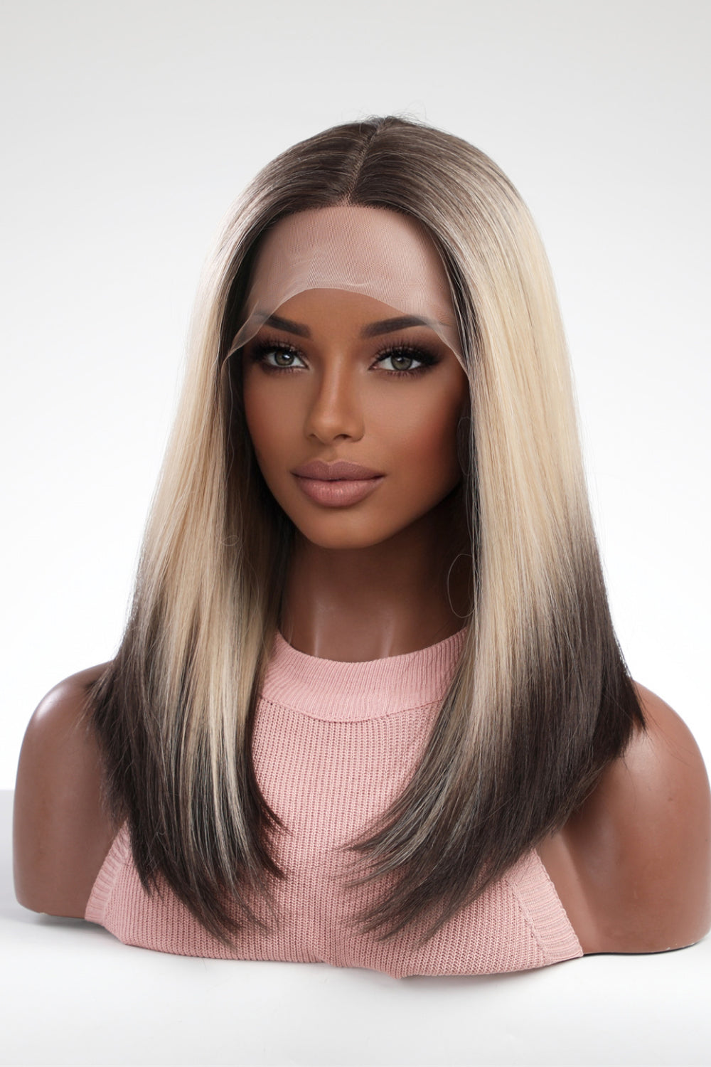 16" Long Straight Lace Front Wig