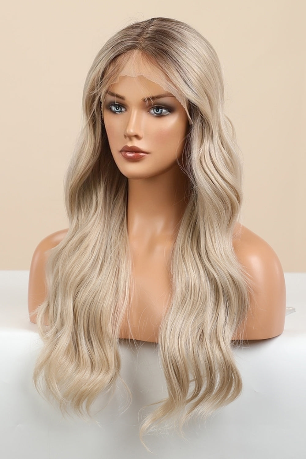 26" Long Wavy Lace Front Wig in Golden Blonde