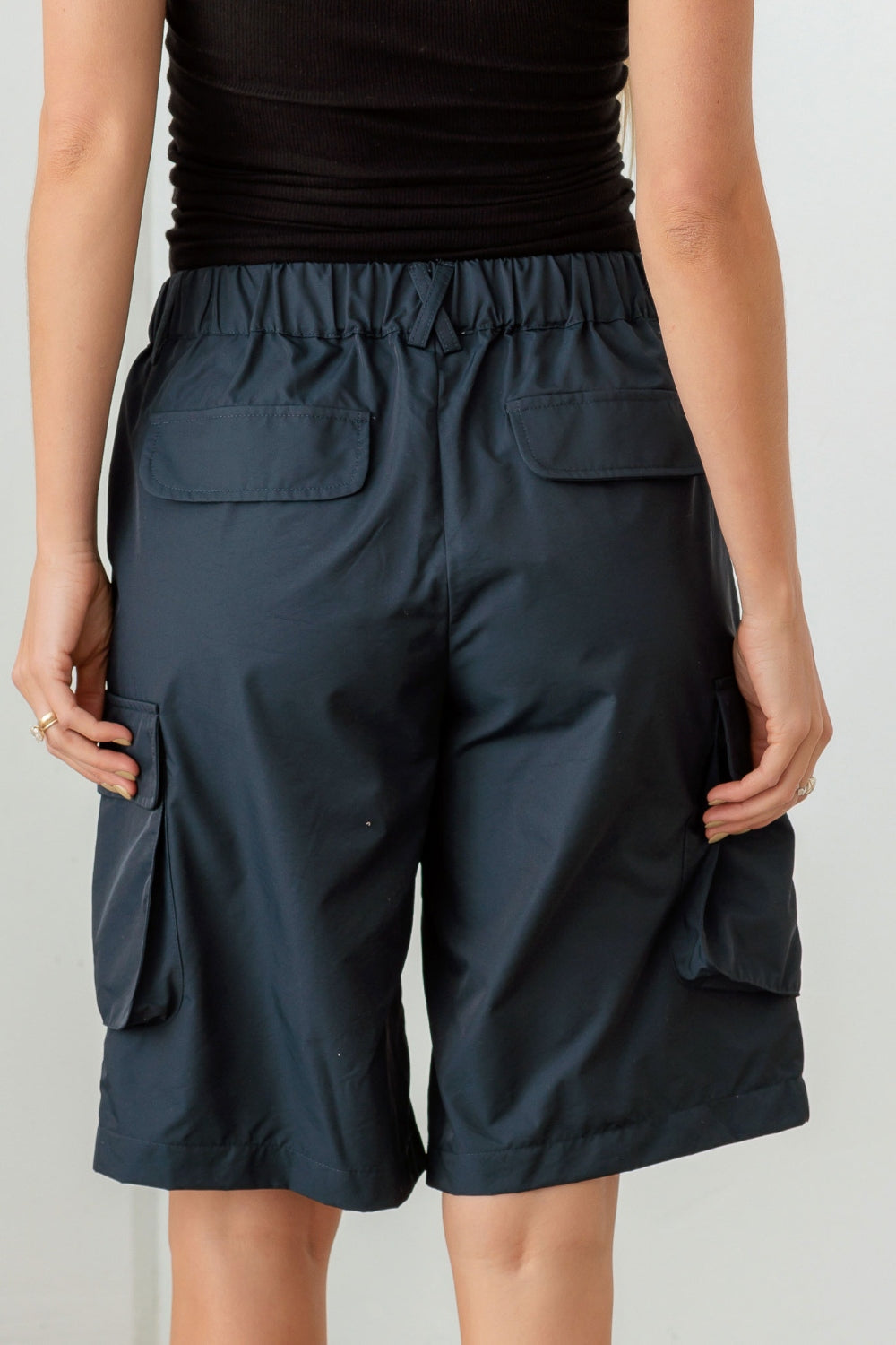 Le Lis Navy Cargo Bermuda Shorts