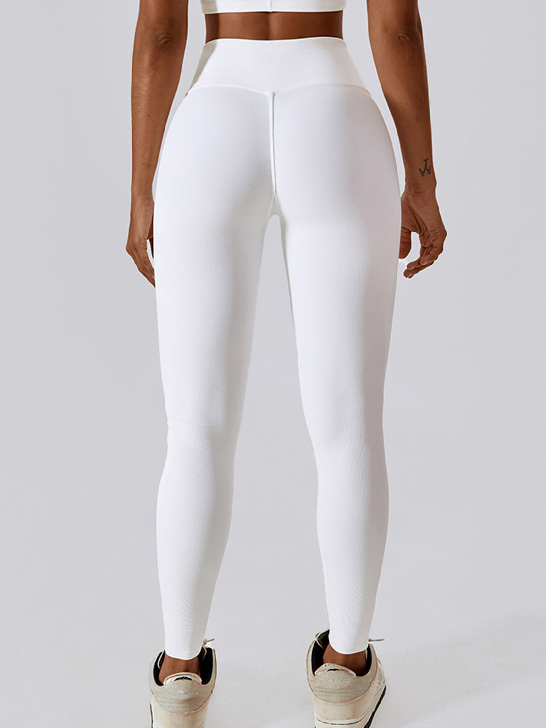 High-Waisted Nylon Leggings with Wide Band