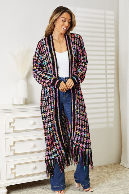 Boho Rainbow Fringe Cardigan