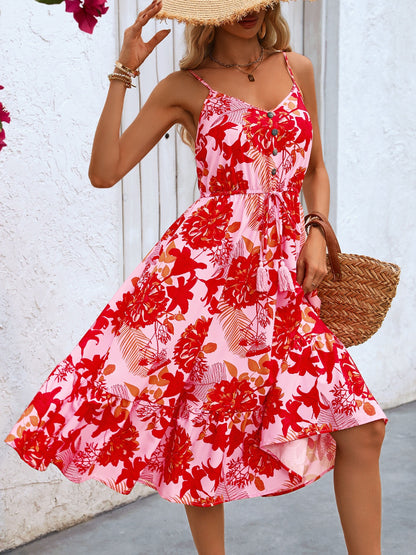 Tied Floral Cami Dress