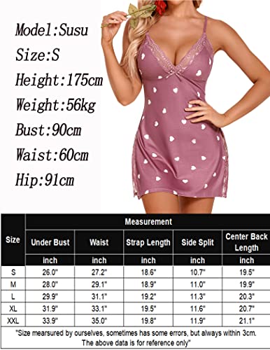 Valentine's Day - Women's Lingerie Sexy Nightwear Spaghetti Strap Nightgown Babydoll Chemise