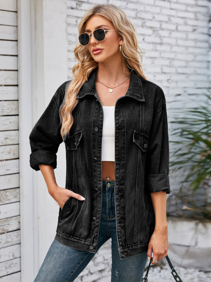 Women's Classic Denim Jacket Black