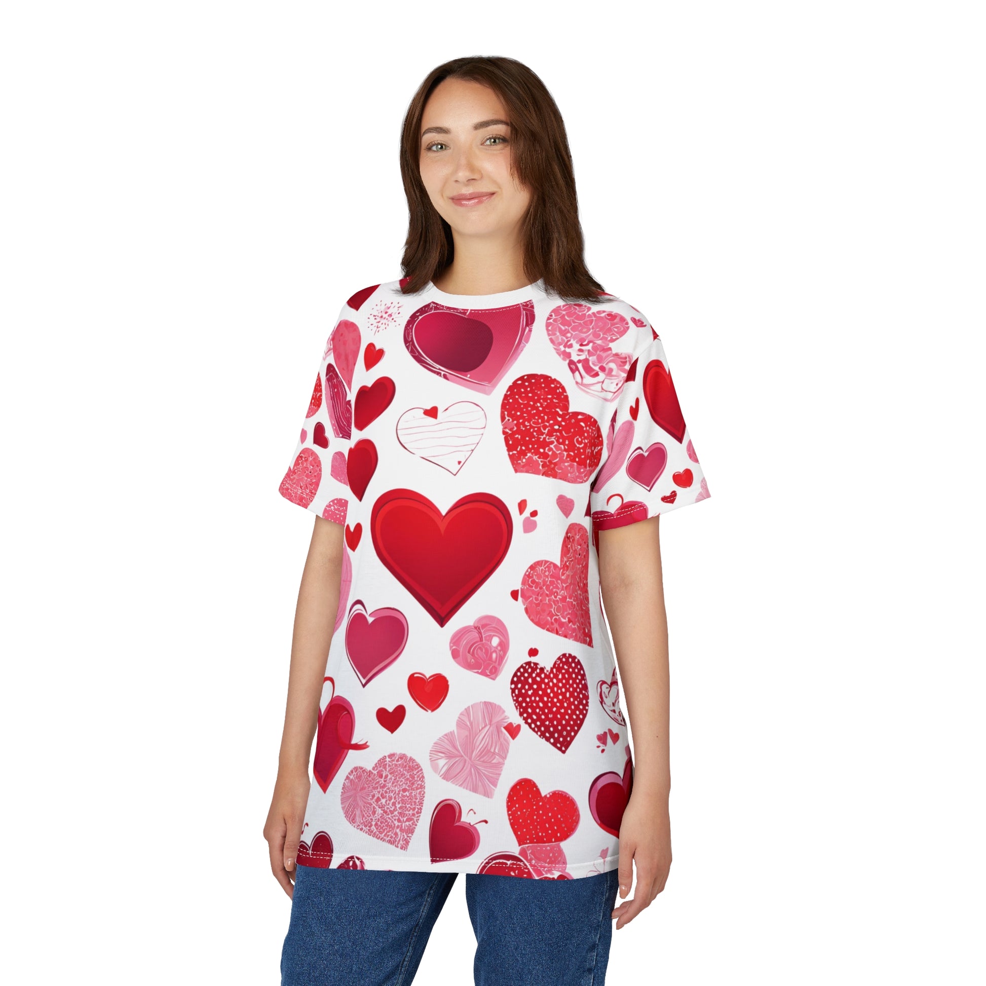 Valentine’s Day Heart Print Tee – Love in Every Stitch