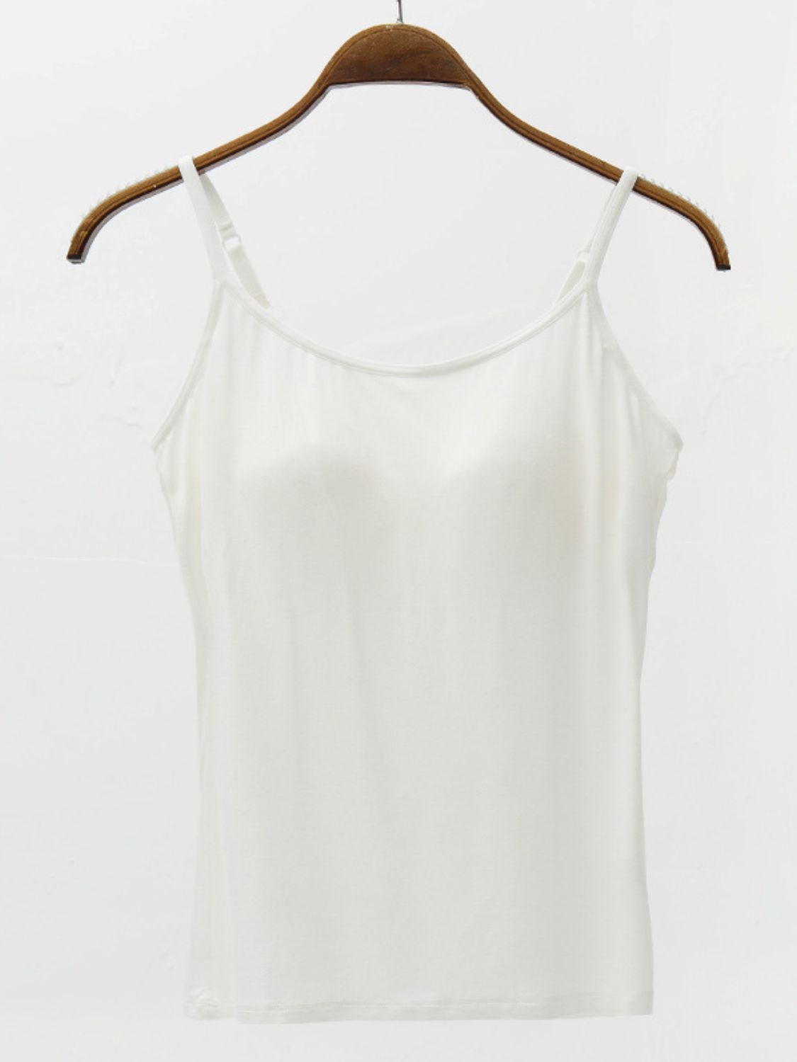 Modal Cami with Built-in Bra White