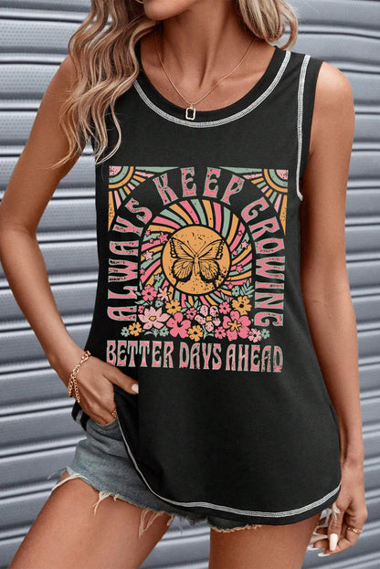 Back-to-School Basic Tank Top Black