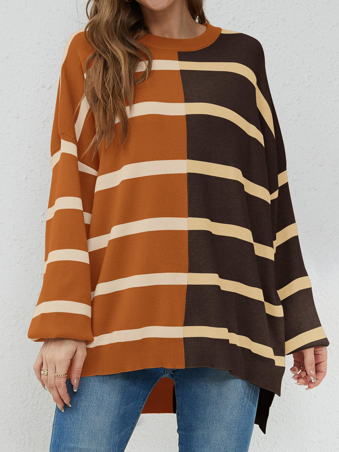 Classic Striped Sweater Camel