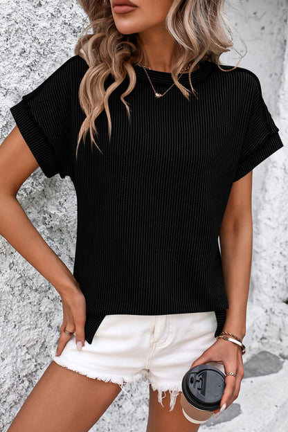 Relaxed Fit Striped Crewneck Tee