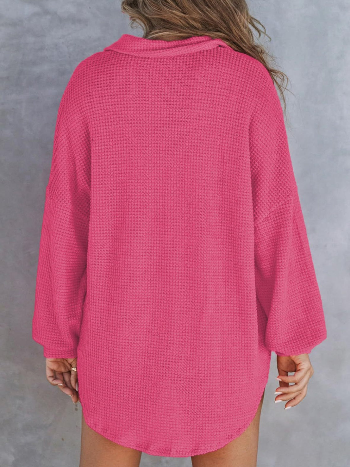 Cozy Waffle Knit Back-to-School Sweatshirt