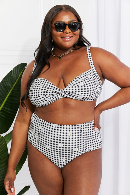 High-Waisted Twist Front Bikini