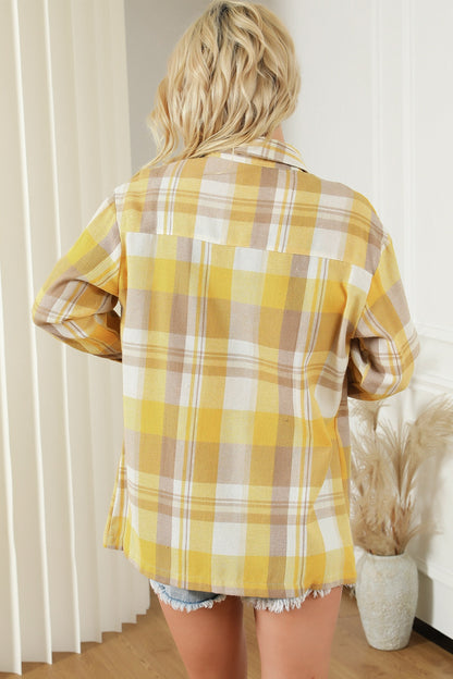 Women's Plaid Button-Down Shirt