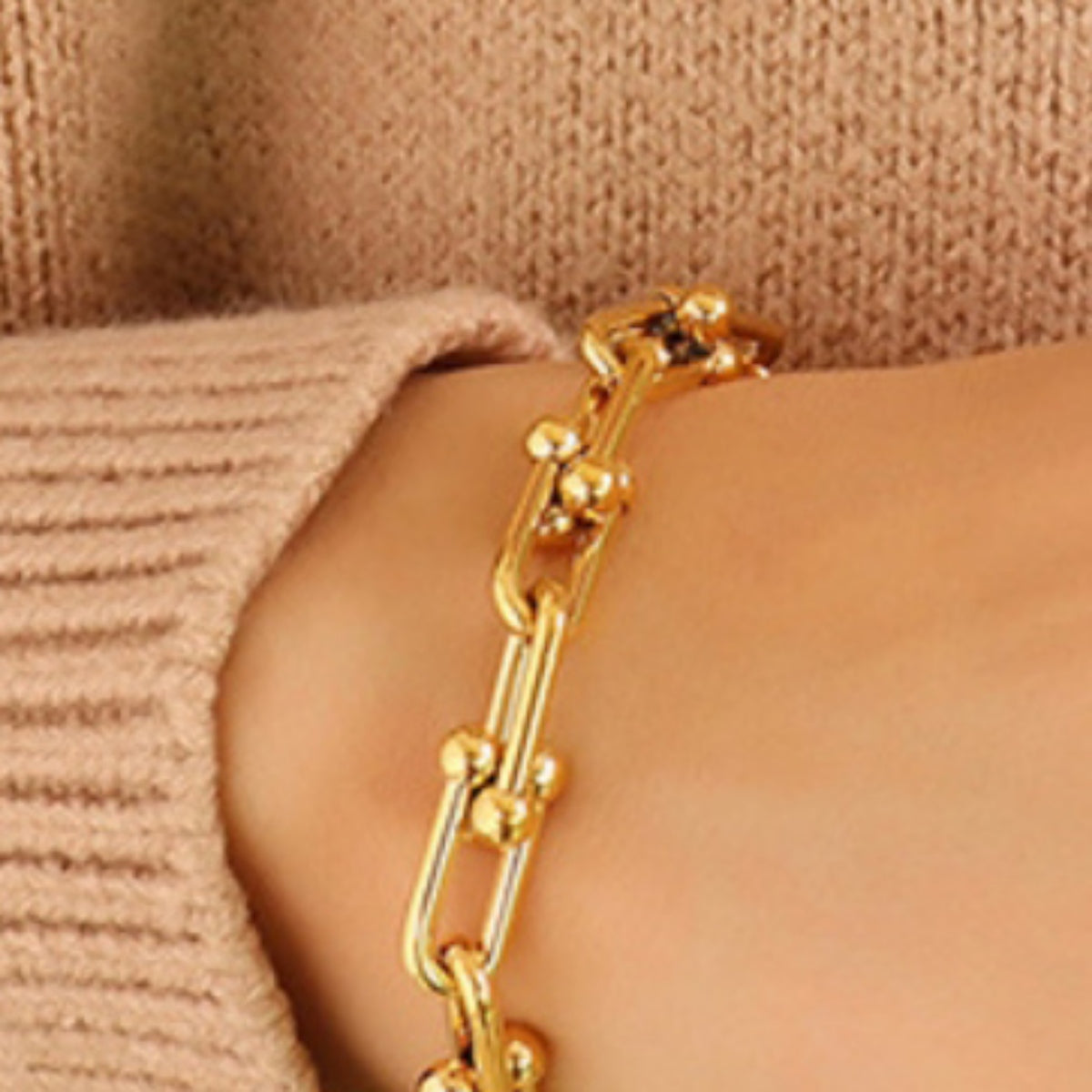 Gold/Silver Plated Chunky Chain Bracelet