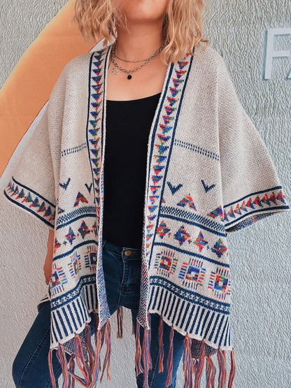 Fringe Open Front Cardigan