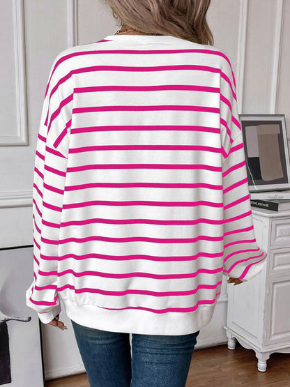 Striped Long Sleeve Sweatshirt