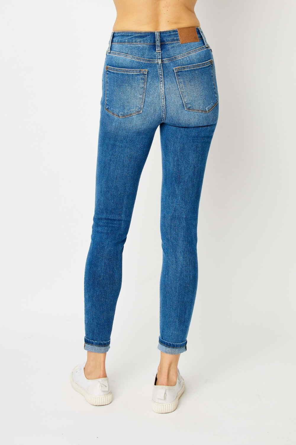 Judy Blue Low Rise Super Stretch Skinny Jeans with Cuffs