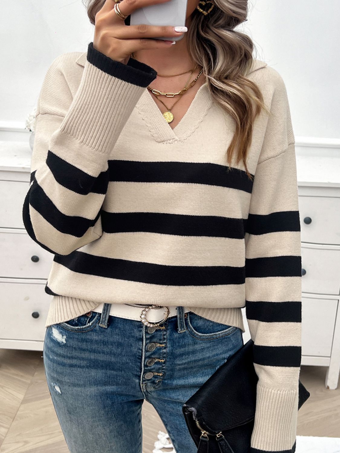 Women's Striped Sweater Vest