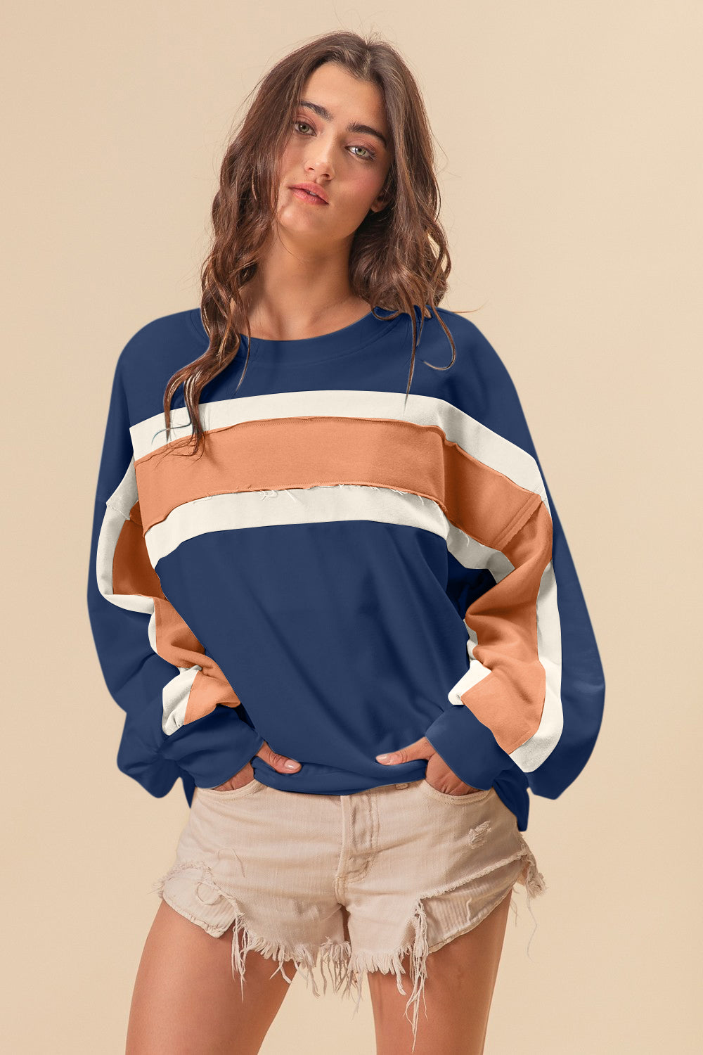 Women's Color Block Sweatshirt