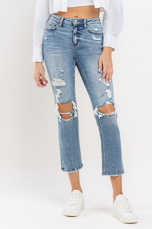 Lovervet Full Size High Rise Slim Straight Jeans Medium