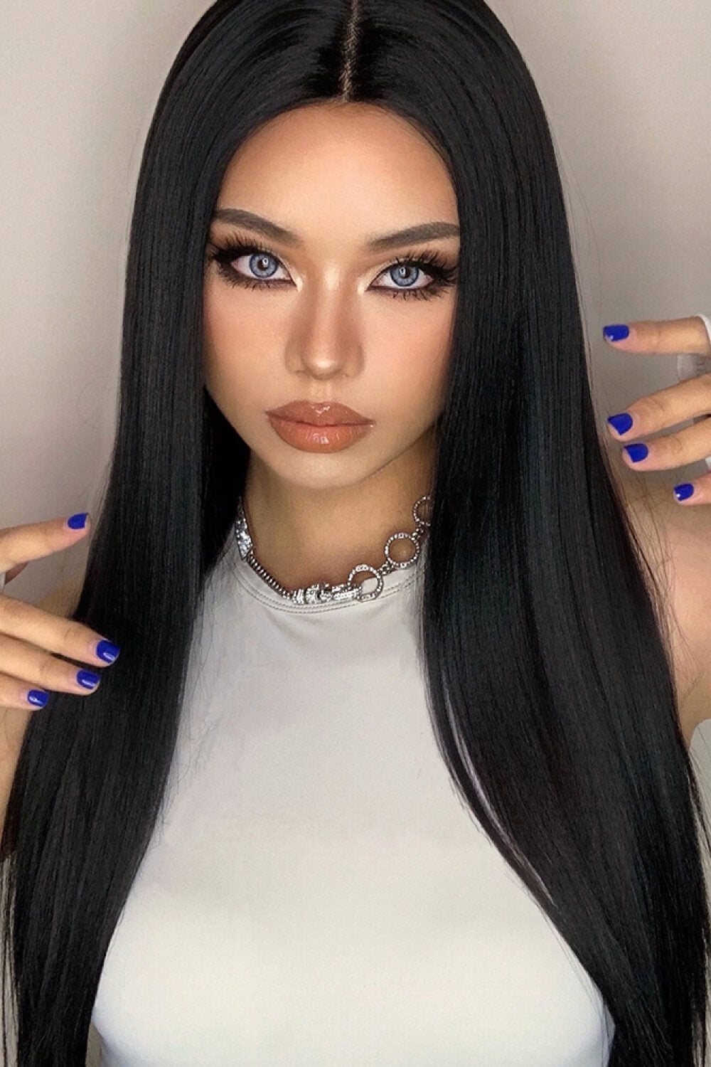 26" Long Straight Lace Front Wig