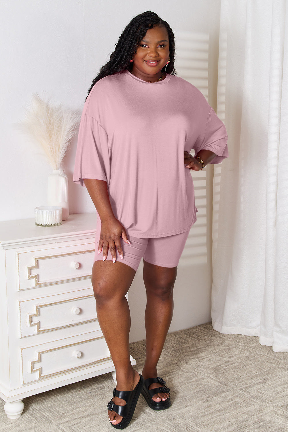 Soft Rayon Lounge Set with 3/4 Sleeves