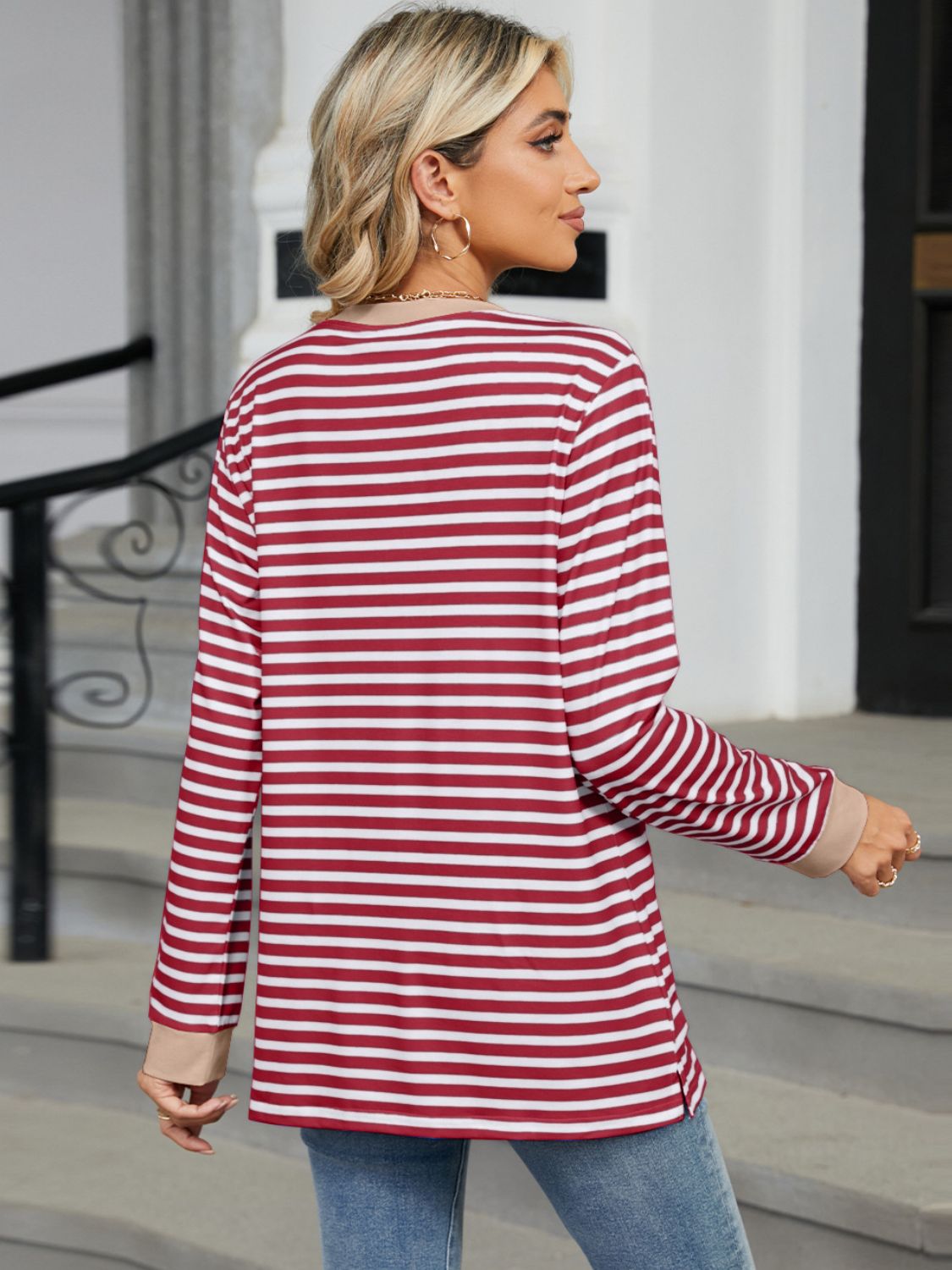 Back-to-School Striped Pocket Tee