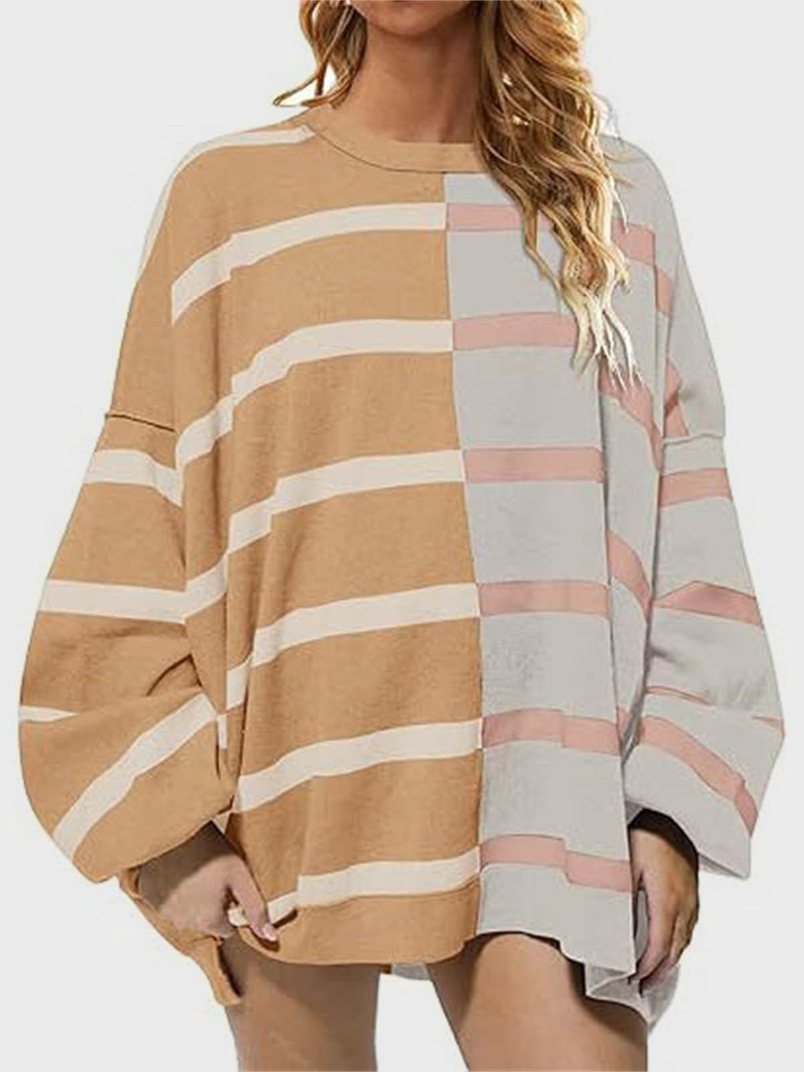 Classic Striped Sweater Gray