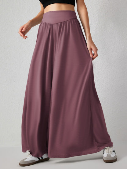 High Waist Wide Leg Pants Moonlit Mauve