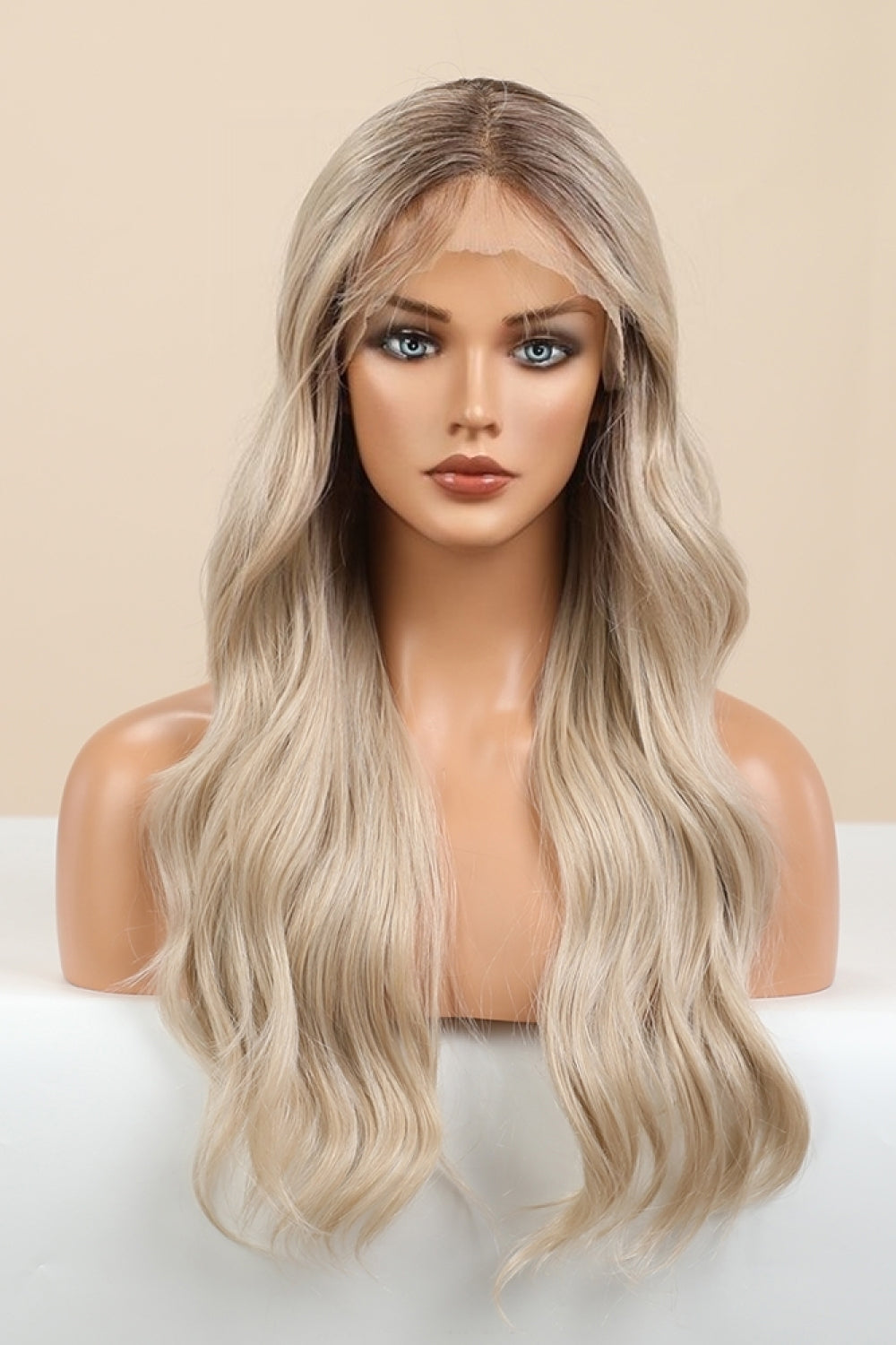 26" Long Wavy Lace Front Wig in Golden Blonde