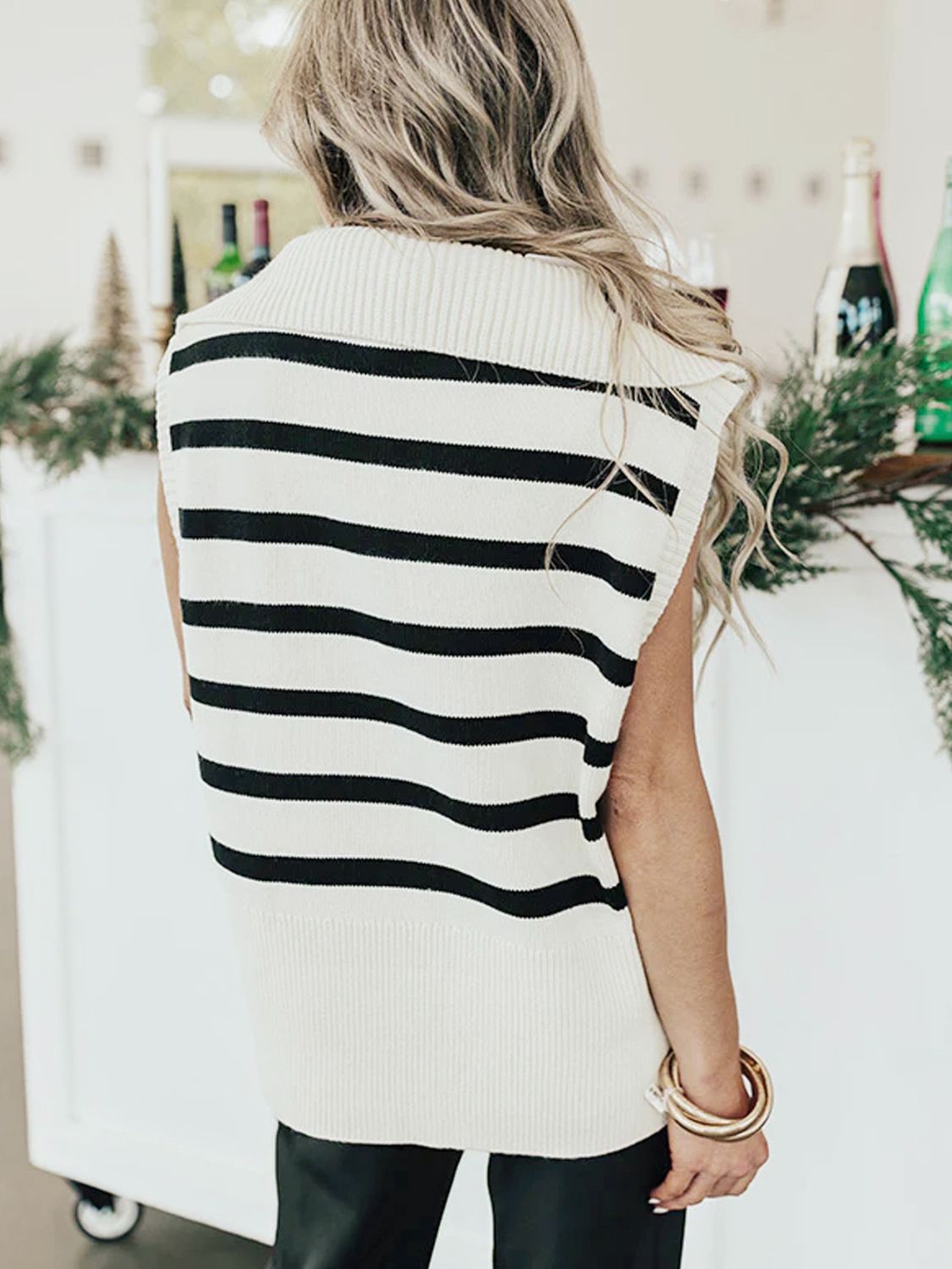 Women's Striped Sweater Vest