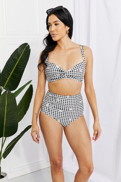 High-Waisted Twist Front Bikini