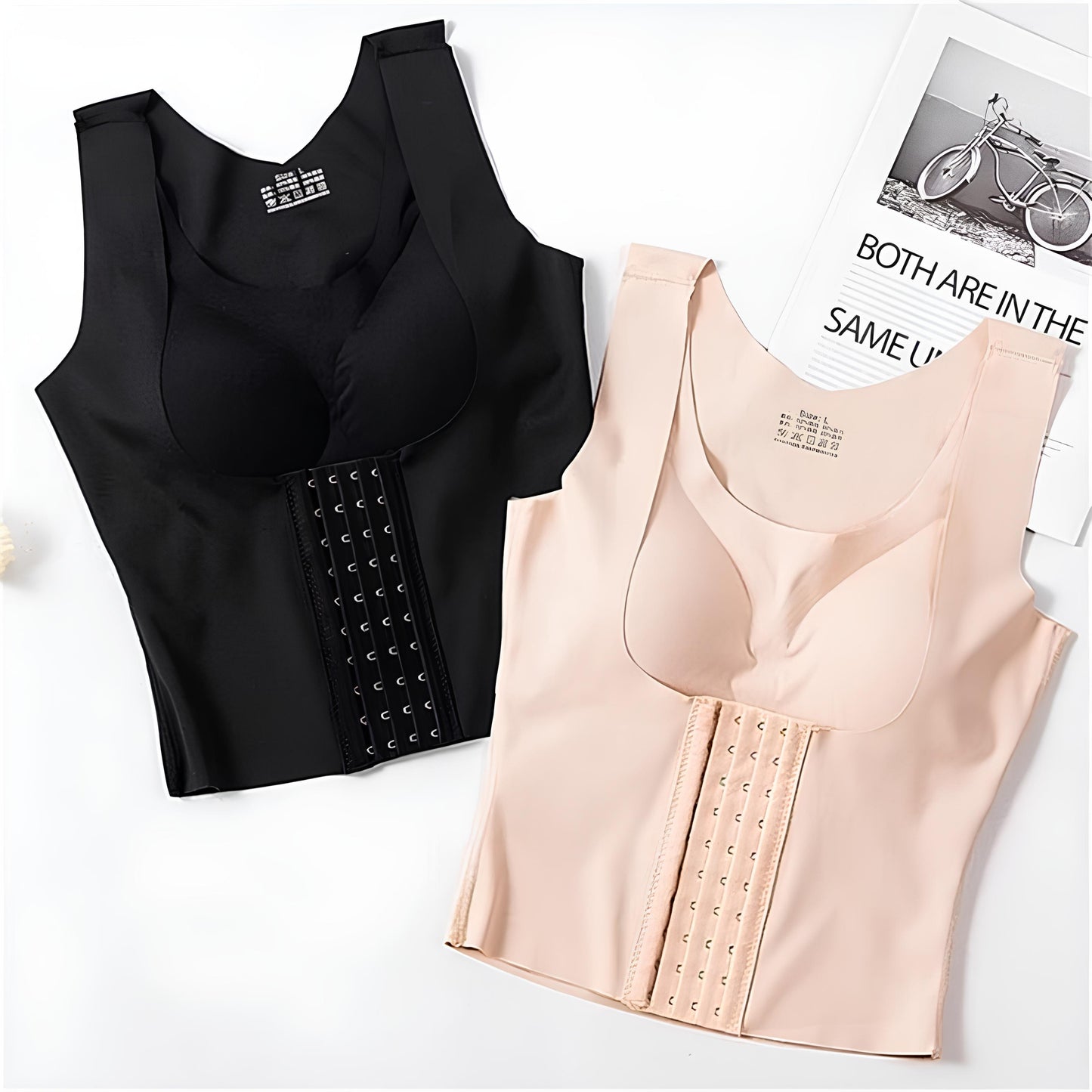 Basic Bae Scoop Neck Shapewear Tank with Removable Paddings Apricot