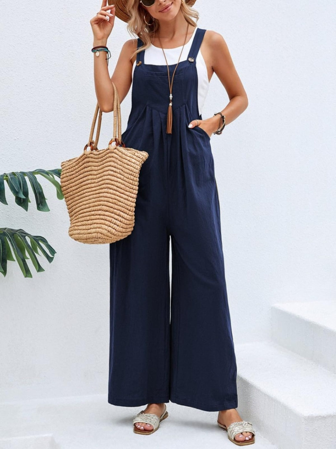 Women's Back-to-School Overalls Navy