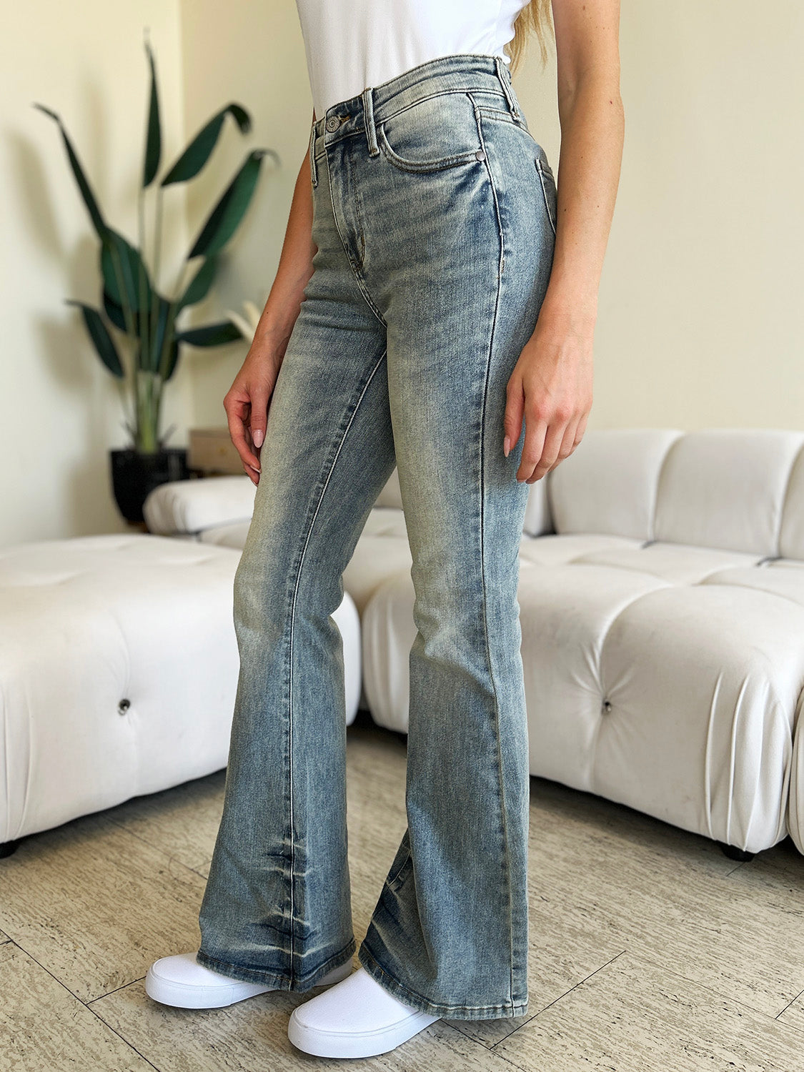 Judy Blue Full Size High Waist Flare Jeans